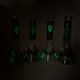 10" King Of Death Design Glass Beaker Bong Glass Bong 777 Smoke