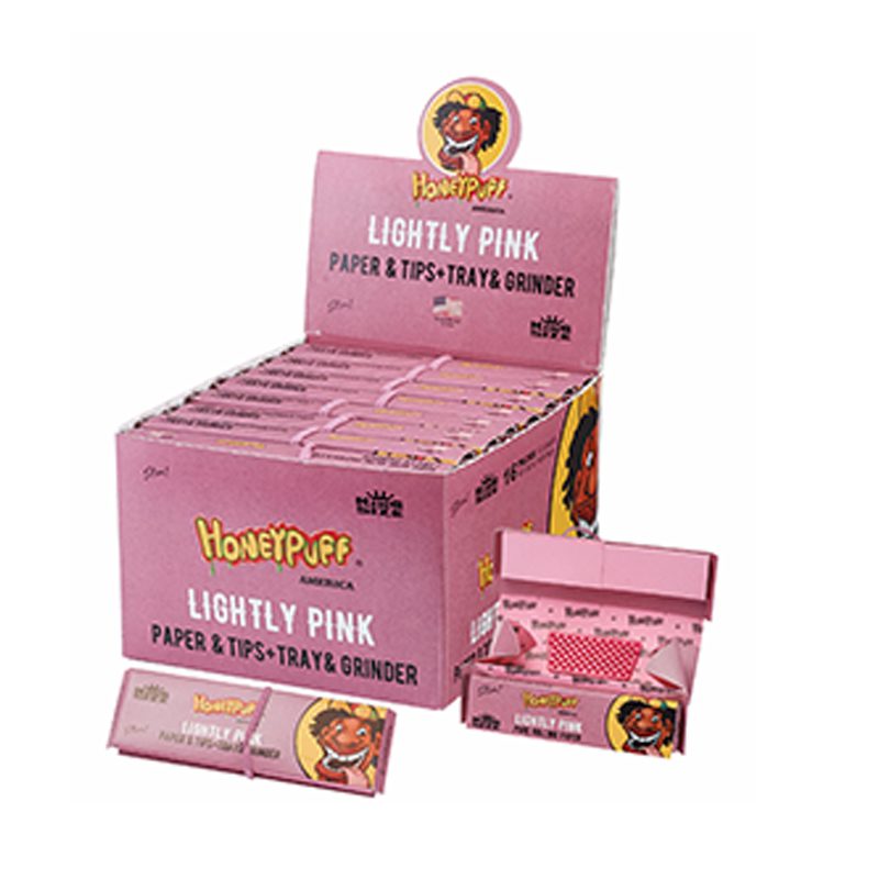 Honey Puff | Rolling Kit – Lightly Pink King Size Kit (16 Packs/Display) [P1183-04] King Size Canadian Distributor