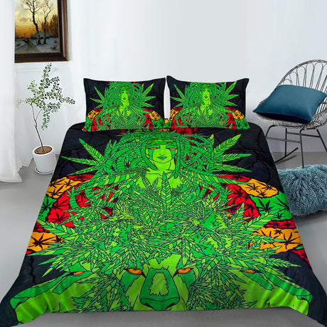 Mr Johnny Green | Digital Printed 3Pcs Queen Size Duvet Cover Blanket Canadian Distributor M009