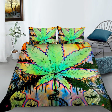 Mr Johnny Green | Digital Printed 3Pcs Queen Size Duvet Cover Blanket Canadian Distributor M013