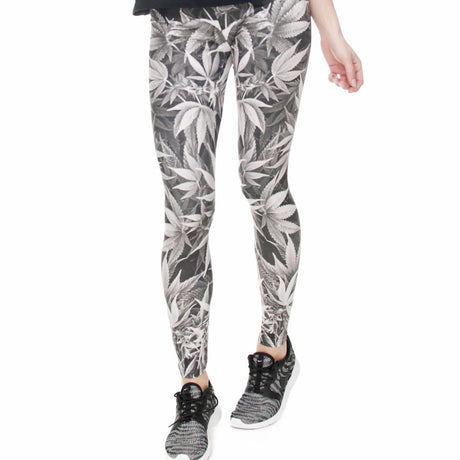 Mr Johnny Green | Digital printed Yoga Ladies Leggings Women's Clothing Canadian Distributor Gray