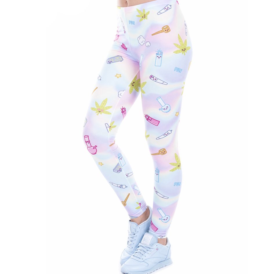 Mr Johnny Green | Digital printed Yoga Ladies Leggings Women's Clothing Canadian Distributor Powder Pink
