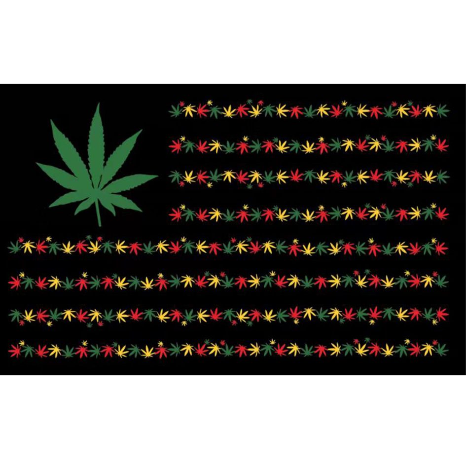 Digital Printed Marijuana Flag