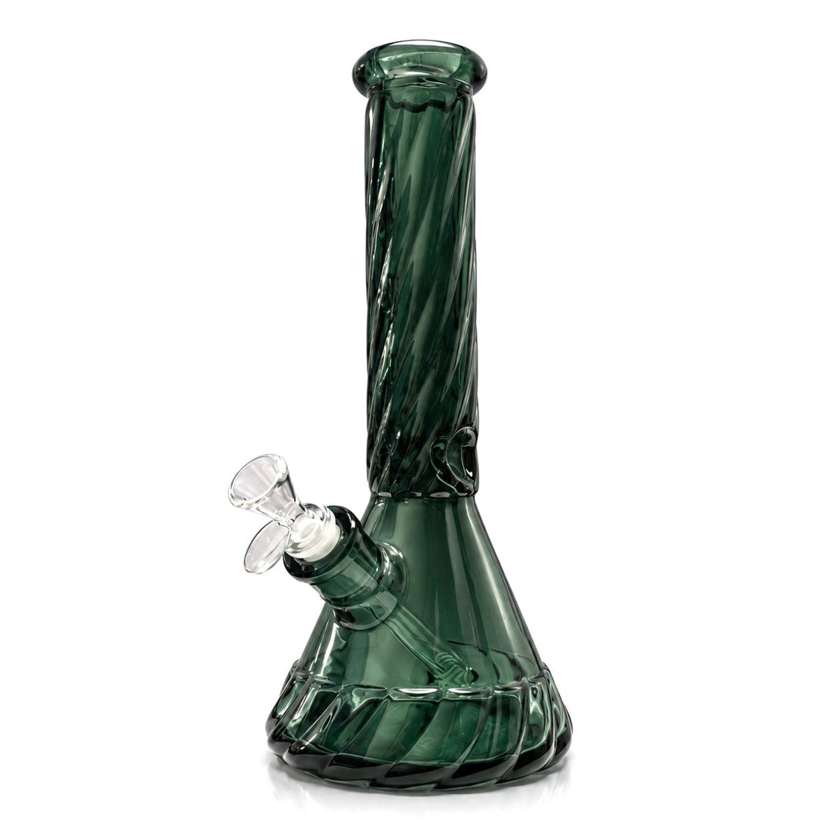 12.5" Diamond Cut Textured Beaker Bong – 7mm Glass Glass Bong Super Supplys Inc Black