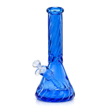 12.5" Diamond Cut Textured Beaker Bong – 7mm Glass Glass Bong Super Supplys Inc Blue