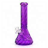 12.5" Diamond Cut Textured Beaker Bong – 7mm Glass Glass Bong Super Supplys Inc Purple