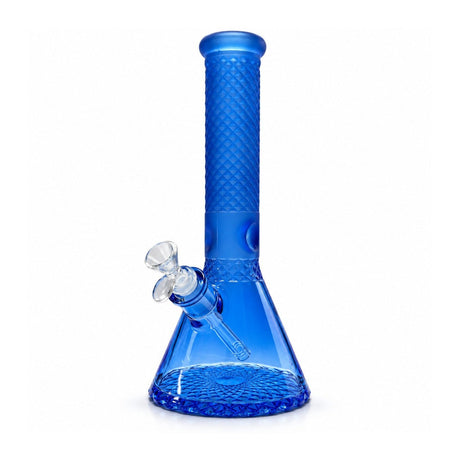 12.5" Crystal Facet Beaker Bong – 7mm Thick Glass Glass Bong Super Supplys Inc Blue