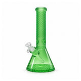 12.5" Crystal Facet Beaker Bong – 7mm Thick Glass Glass Bong Super Supplys Inc Green