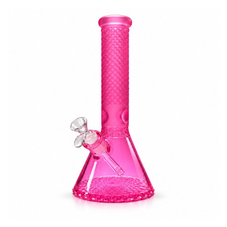 12.5" Crystal Facet Beaker Bong – 7mm Thick Glass Glass Bong Super Supplys Inc Pink