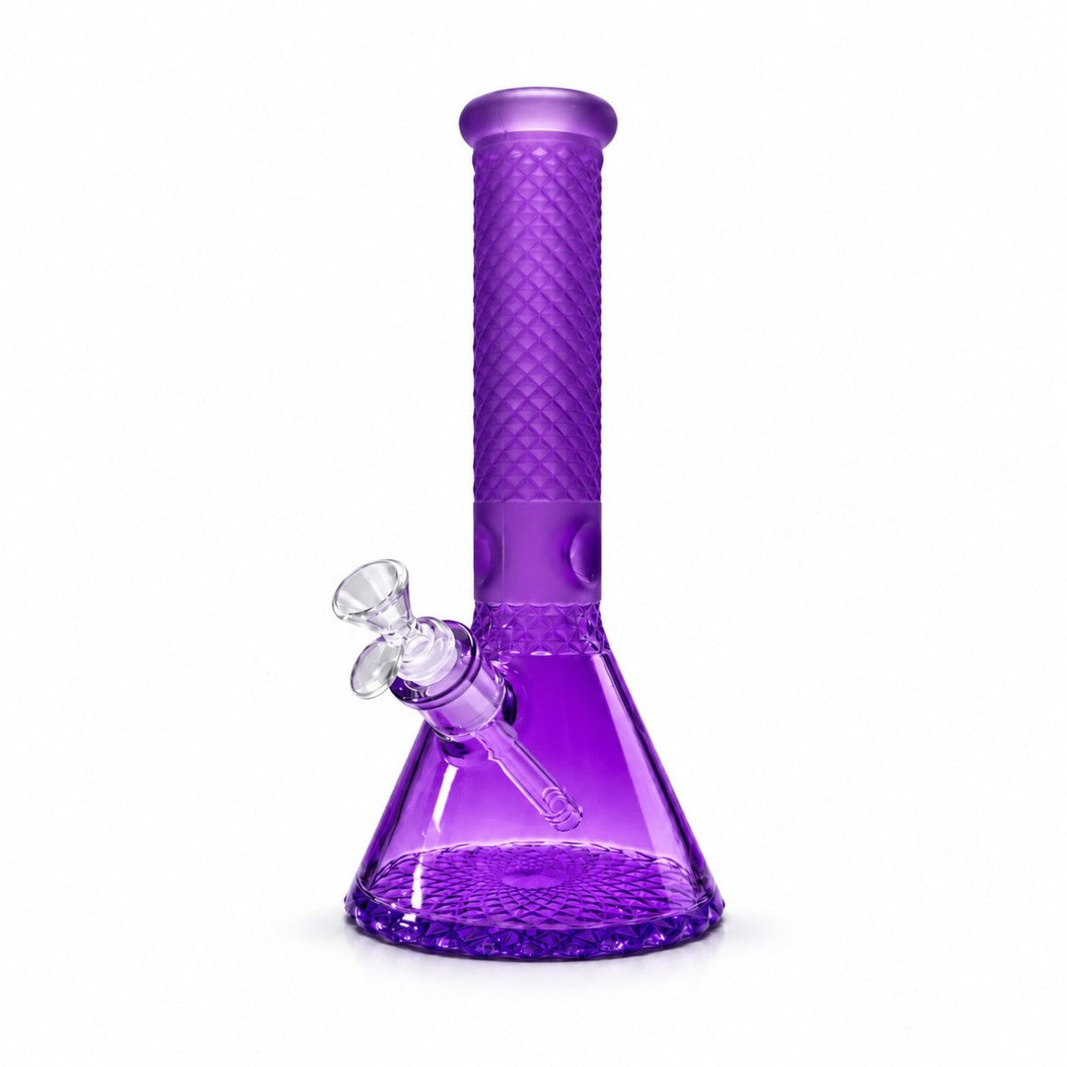 12.5" Crystal Facet Beaker Bong – 7mm Thick Glass Glass Bong Super Supplys Inc Purple