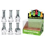 6″ Soft Glass Two Tone Mini Bongs – Assorted Designs | 6-Piece Display [GL-M6020x]