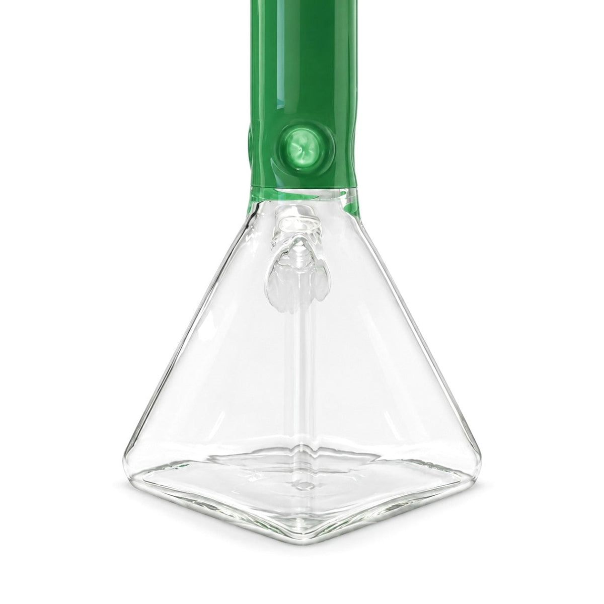 Fortune 18" 7mm Square Base Glass Water Pipe – 50mm Neck Glass Bong Fortune