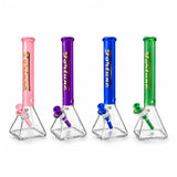Fortune 18" 7mm Square Base Glass Water Pipe – 50mm Neck Glass Bong Fortune