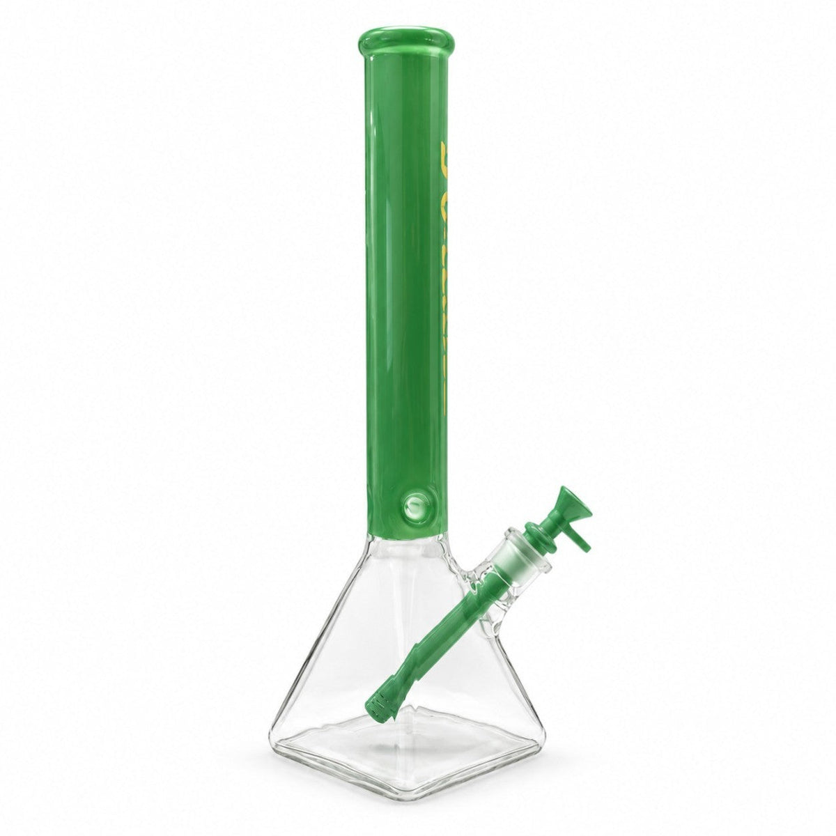Fortune 18" 7mm Square Base Glass Water Pipe – 50mm Neck Glass Bong Fortune