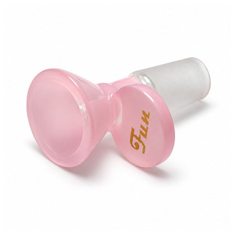 Fortune | 14mm Fun Milky Glass Bowl Piece with Handle – Assorted Colors Bowl · Popper Fortune Pink