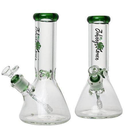 Johnny Green | 10″ Beaker Bong – 9MM Thick with Elephant Joint & Grid Percolator (MJG-001) Glass Bong Canadian Distributor