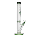 Johnny Green | 16″ 9mm Straight Tube with Grid Percolator Slide – Green (MJG-013) Glass Bong Canadian Distributor