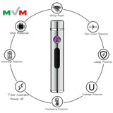 Portable Electronic Lighter USB Arc pipe Lighter with LED Button and Battery Indicator [MLT233]