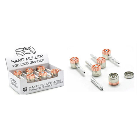 MST3018-Metal Pipe with Grinder-12pcs/display Glass Pipe The MST