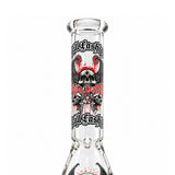 10" Glow-in-the-Dark Skull Graphic Beaker Glass Bong Super Supplys Inc