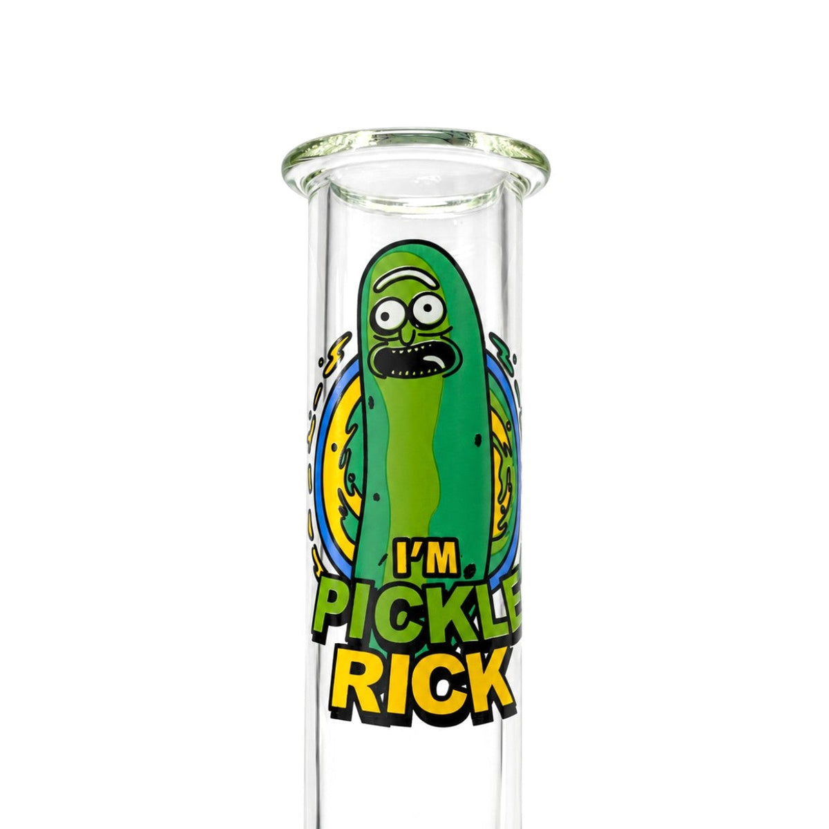 8" Cartoon Pickle Graphic Beaker Bong Glass Bong Super Supplys Inc