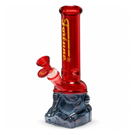 Fortune | 10" Novelty Helmet Glass Water Pipe Glass Bong Fortune Red