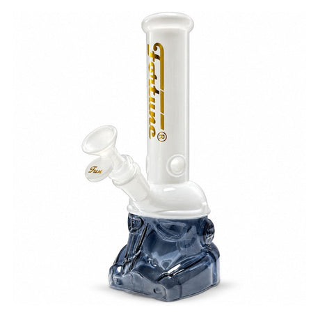 Fortune | 10" Novelty Helmet Glass Water Pipe Glass Bong Fortune White