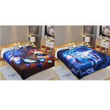Digital Printed Single layer 2ply Licensed Fleece Blanket [Combo-C] Blanket Canadian Distributor Medicine Wheel