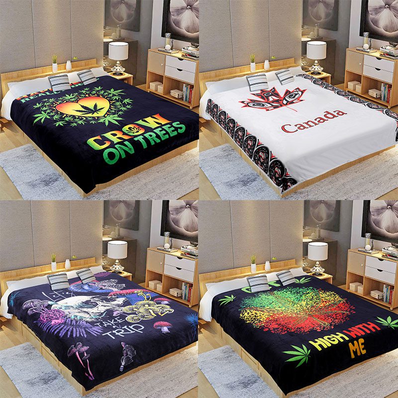 Digital Printed Single layer 1 ply Licensed Fleece Blanket [Combo-A] Blanket Canadian Distributor