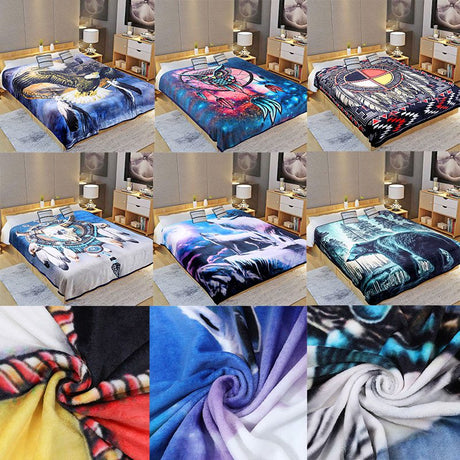 Digital Printed Single layer 1 ply Licensed Fleece Blanket [Combo-B] Blanket Canadian Distributor