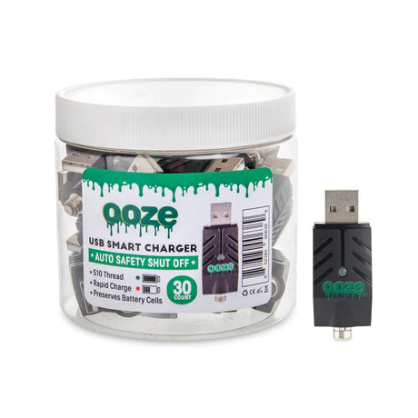Ooze | Smart USB Charger Tub 510 Thread Vape Battery Chargers - 30ct Charging Cable · Accessory Cannatron