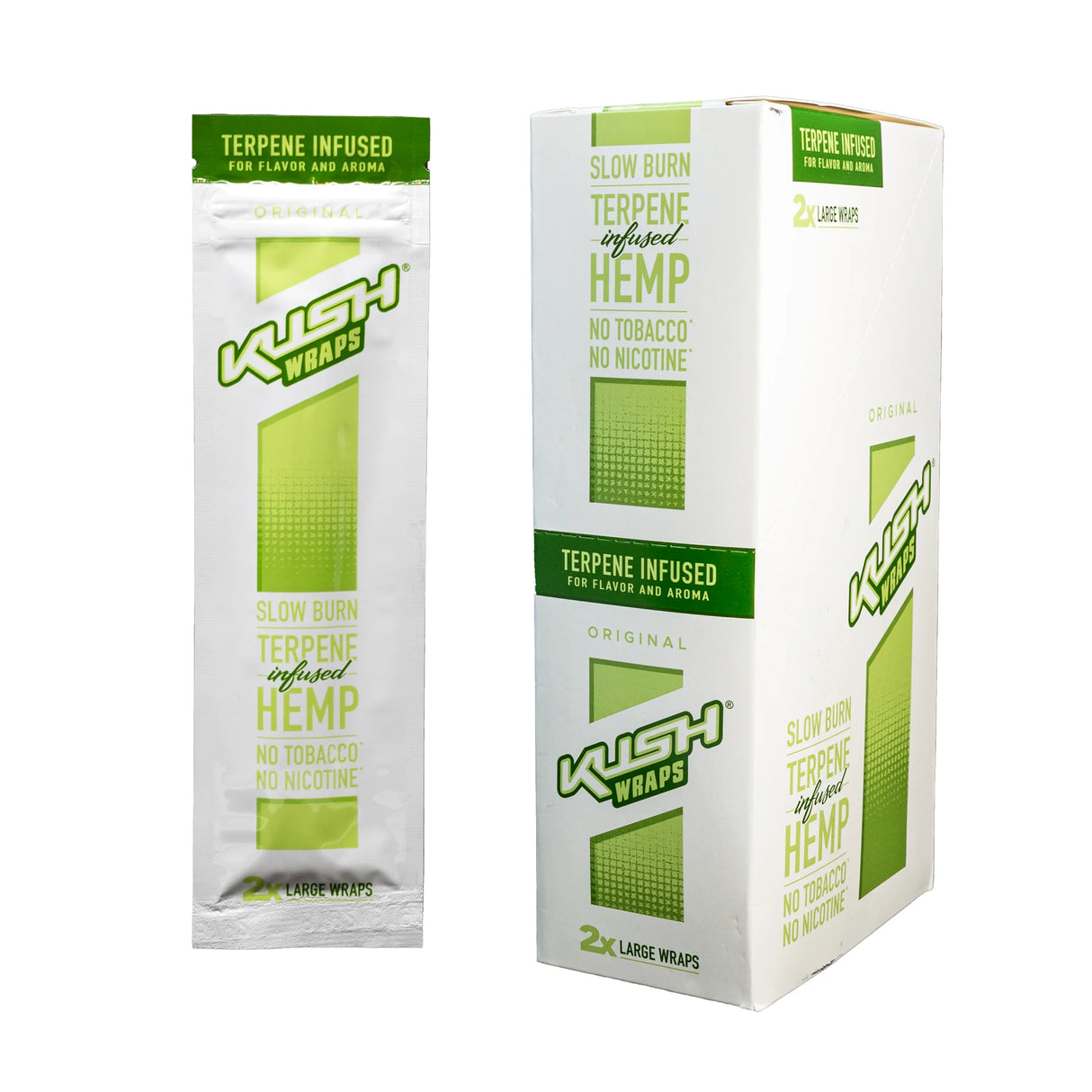 KUSH® | Terpene Wraps – 2 Pack (15 Pouches / Box) Leaf Wrap LEHIGH WHOLESALE ORIGINAL