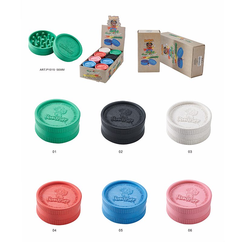 Honey Puff | 2-Part 56mm Biodegradable Plastic Grinder Box of 16 [P1015-56] Display Pack Canadian Distributor