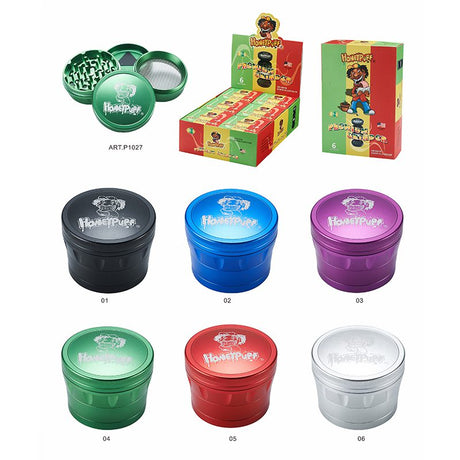 Honey Puff | 4 Parts 63mm Grinder Box of 6 [P1027] Display Pack Canadian Distributor