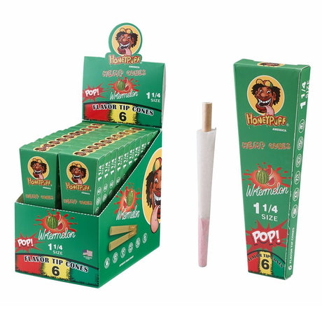 HoneyPuff | Pre-Rolled Flavored Cones – 1 1/4 Size (20 Packs/Display) [P1174] Pre-rolled Cone (Display Pack) Canadian Distributor Watermelon