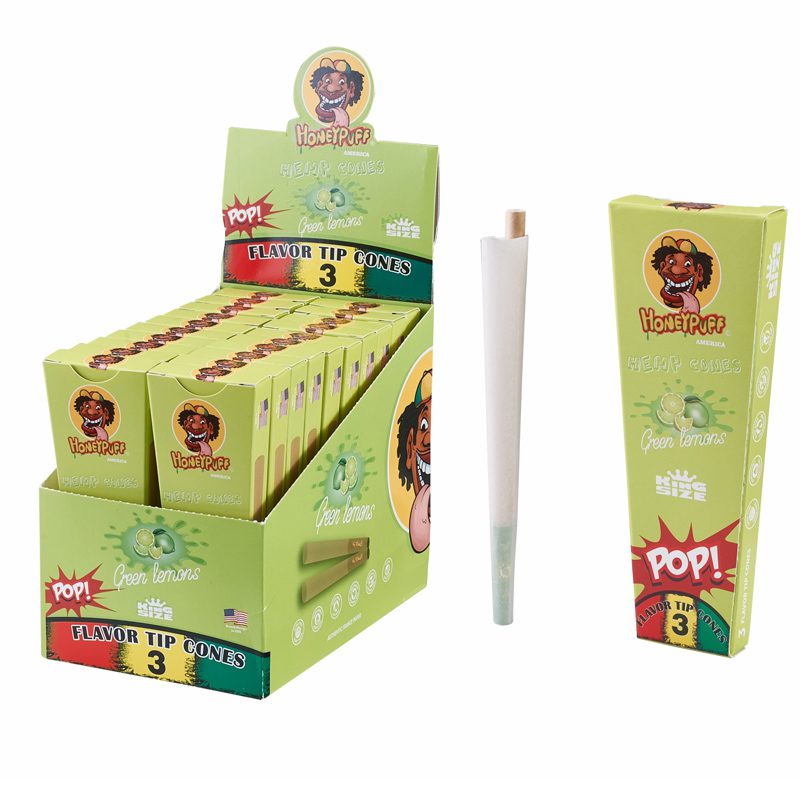 HoneyPuff | Pre-Rolled Flavored Cones – King Size (20 Packs/Display) [P1175] Pre-rolled Cone (Display Pack) Canadian Distributor Lemon