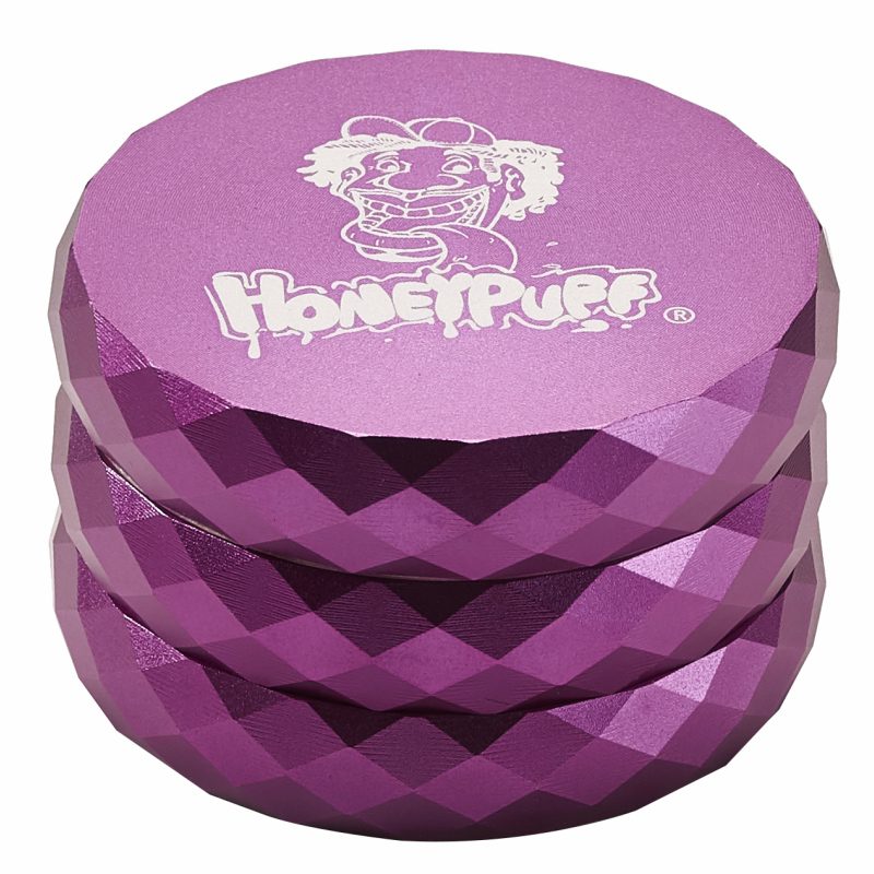 Honey Puff | 4 Parts 53mm Grinder [P1237] Regular Grinder Canadian Distributor Purple
