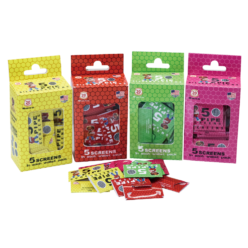 Honey Puff | Pipe Screen – Assorted Colors [P1274-40] pack of 40 Metal Screen Canadian Distributor