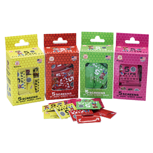 Honey Puff | Pipe Screen – Assorted Colors [P1274-40] pack of 40 Metal Screen Canadian Distributor