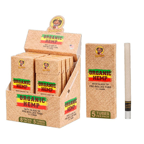 Honey Puff | Pre-Rolled Tubes with Glass Tip – Organic Hemp (Box of 8) Pre-rolled Cone (Display Pack) Canadian Distributor