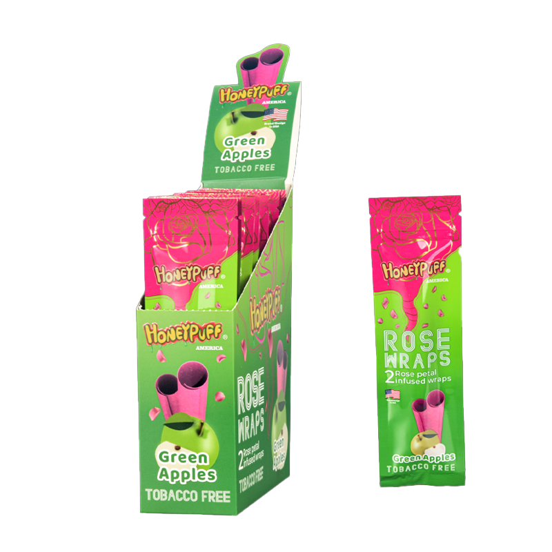 Honey Puff | Organic Flavored Rose Wraps – Box of 15 [P1291] Leaf Wrap Canadian Distributor Green Apple