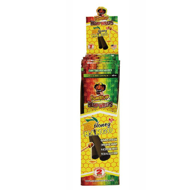 Honey Puff | Flavored Hemp Wrap-12 packs/display [P809x] Leaf Wrap Canadian Distributor Honey Mango