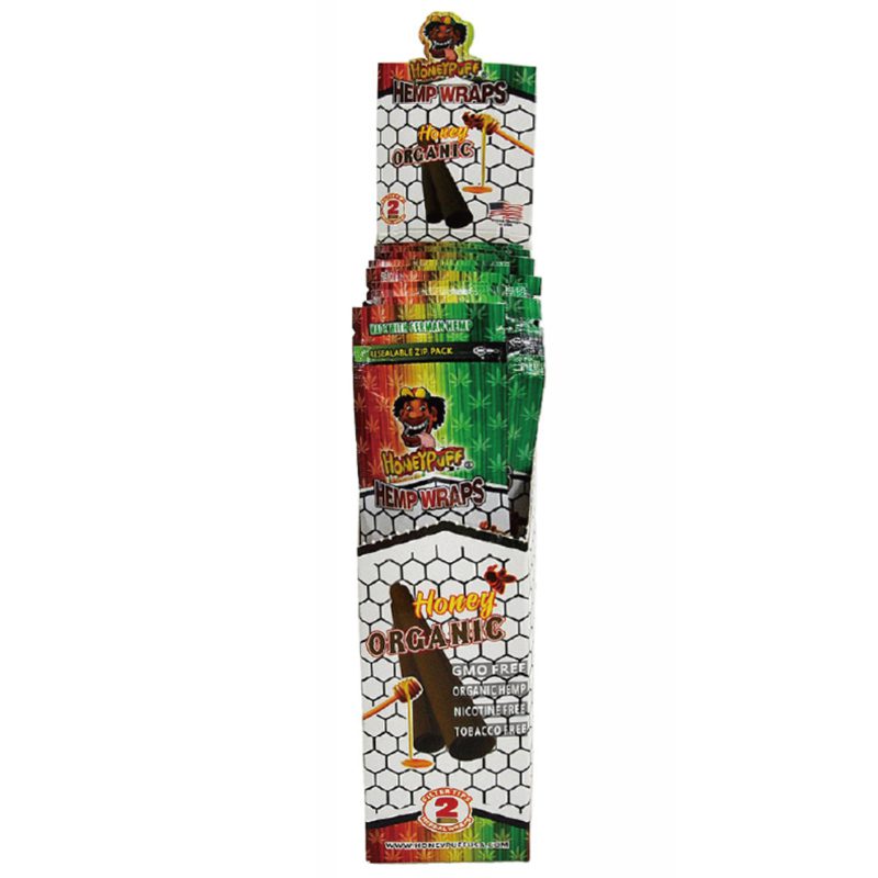 Honey Puff | Flavored Hemp Wrap-12 packs/display [P809x] Leaf Wrap Canadian Distributor Honey Organic