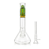 8" Cartoon Pickle Graphic Beaker Bong Glass Bong Super Supplys Inc