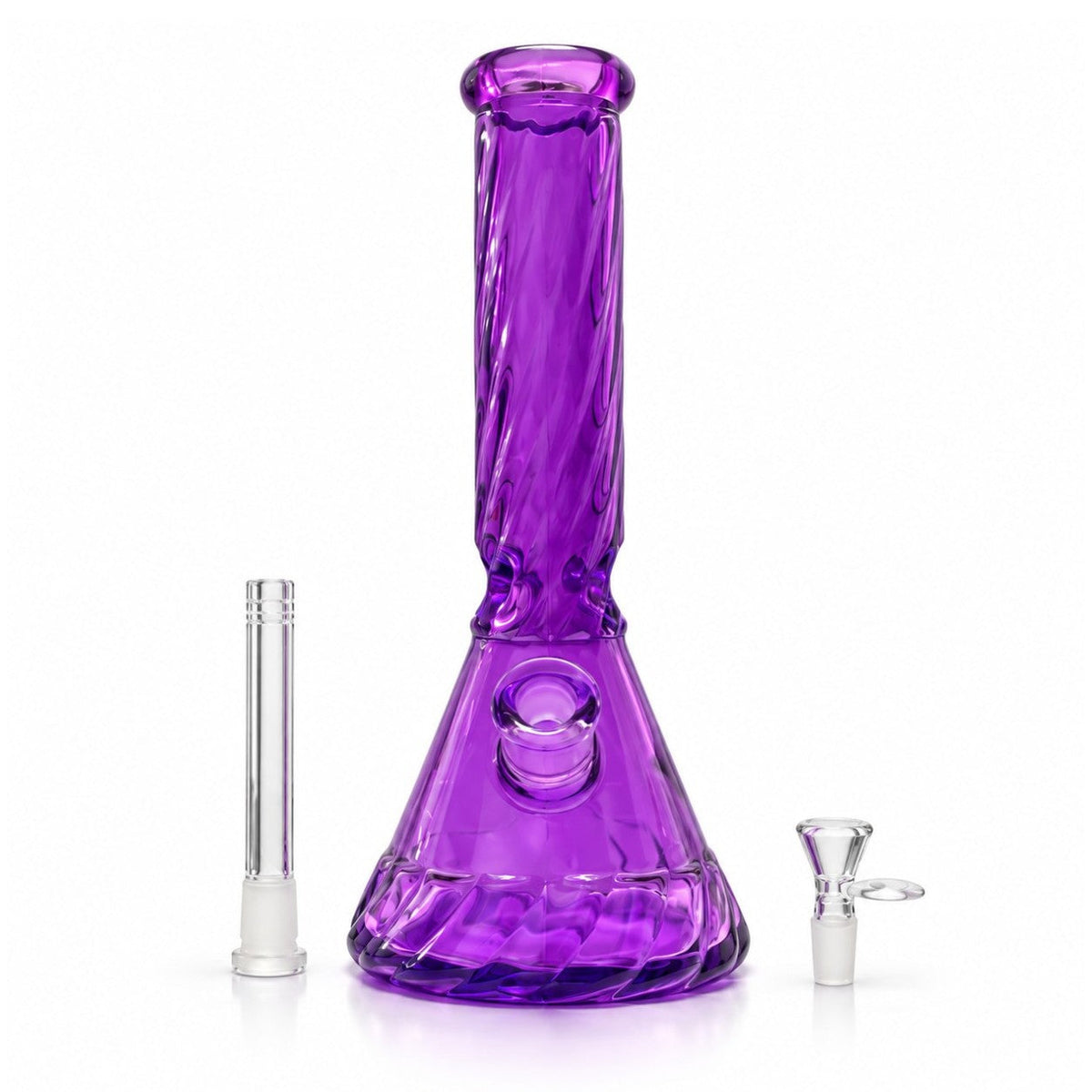 12.5" Diamond Cut Textured Beaker Bong – 7mm Glass Glass Bong Super Supplys Inc