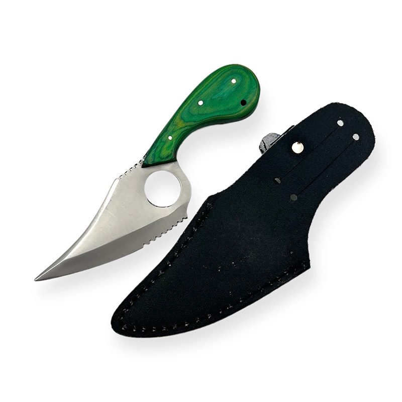 7.5" Red Hunting Knife-Green [PC-132] Fixed Blade Knife Canadian Distributor