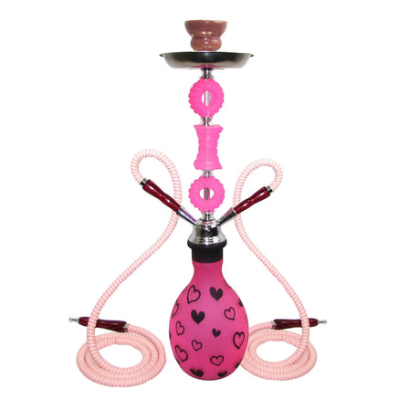 Zebra Heart 2 Hose HOOKAH 28" TALL