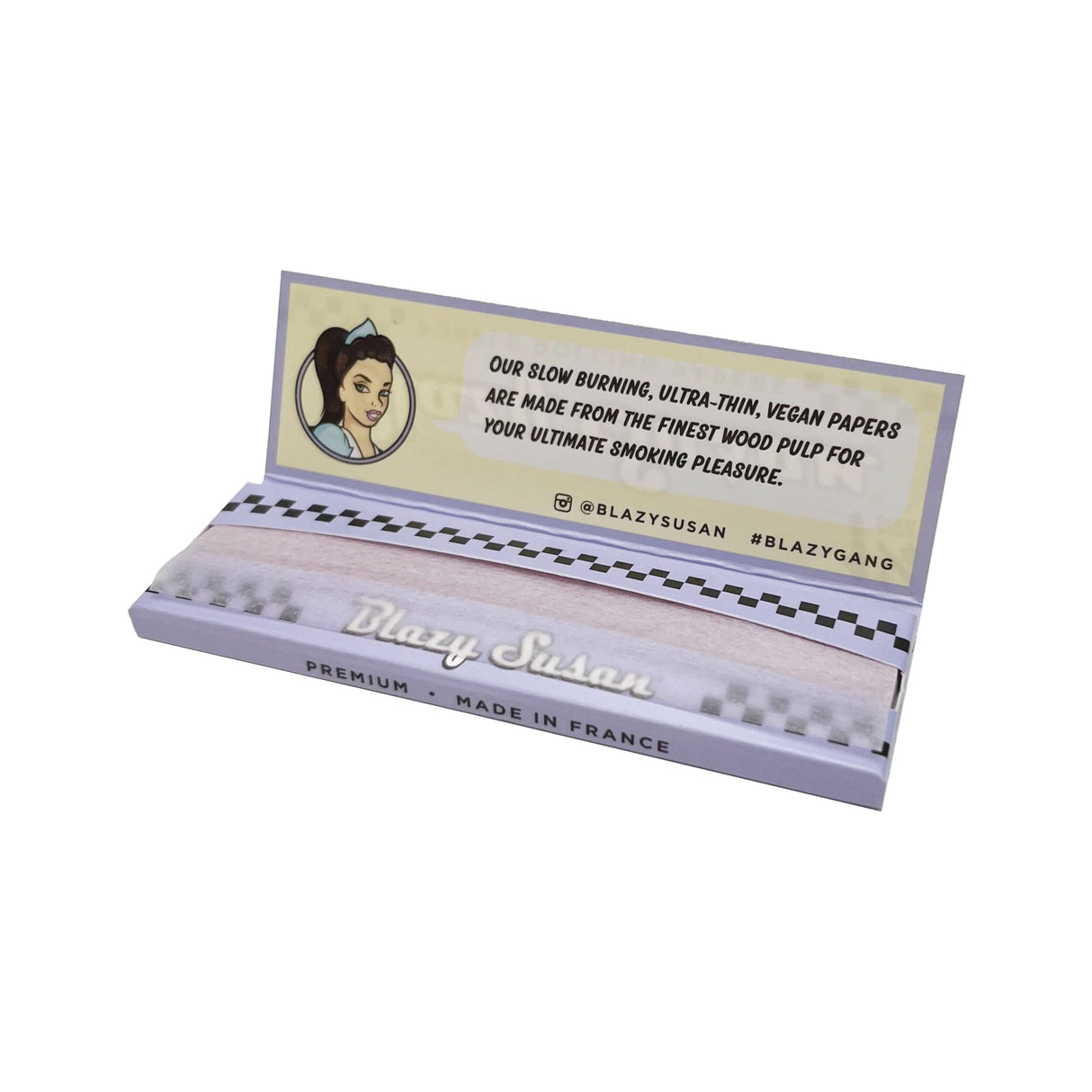 Blazy Susan | Purple 1-1/4 Rolling paper box of 50