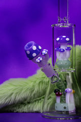 Red Eye Glass® | 12" Tall Red Amanita Dual Chamber Beaker Base Water Pipe Glass Bong West Coast Gifts