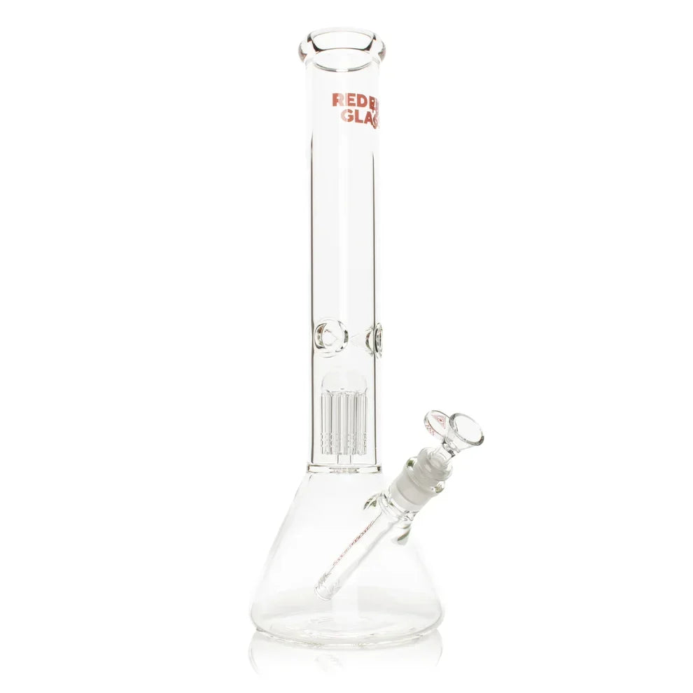 SC Red Eye Glass 16" Jammer Dual Chamber 8 Arm Tree Perc Beaker Bong